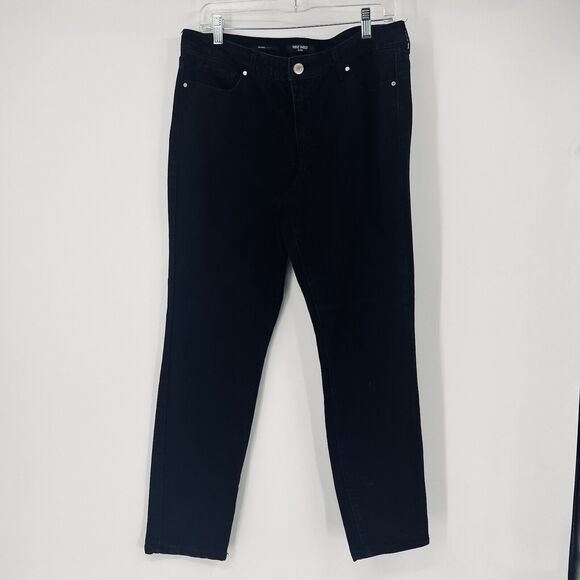Nine West Jeans Black Pants 14 Gramercy Skinny Stretch - Picture 1 of 10